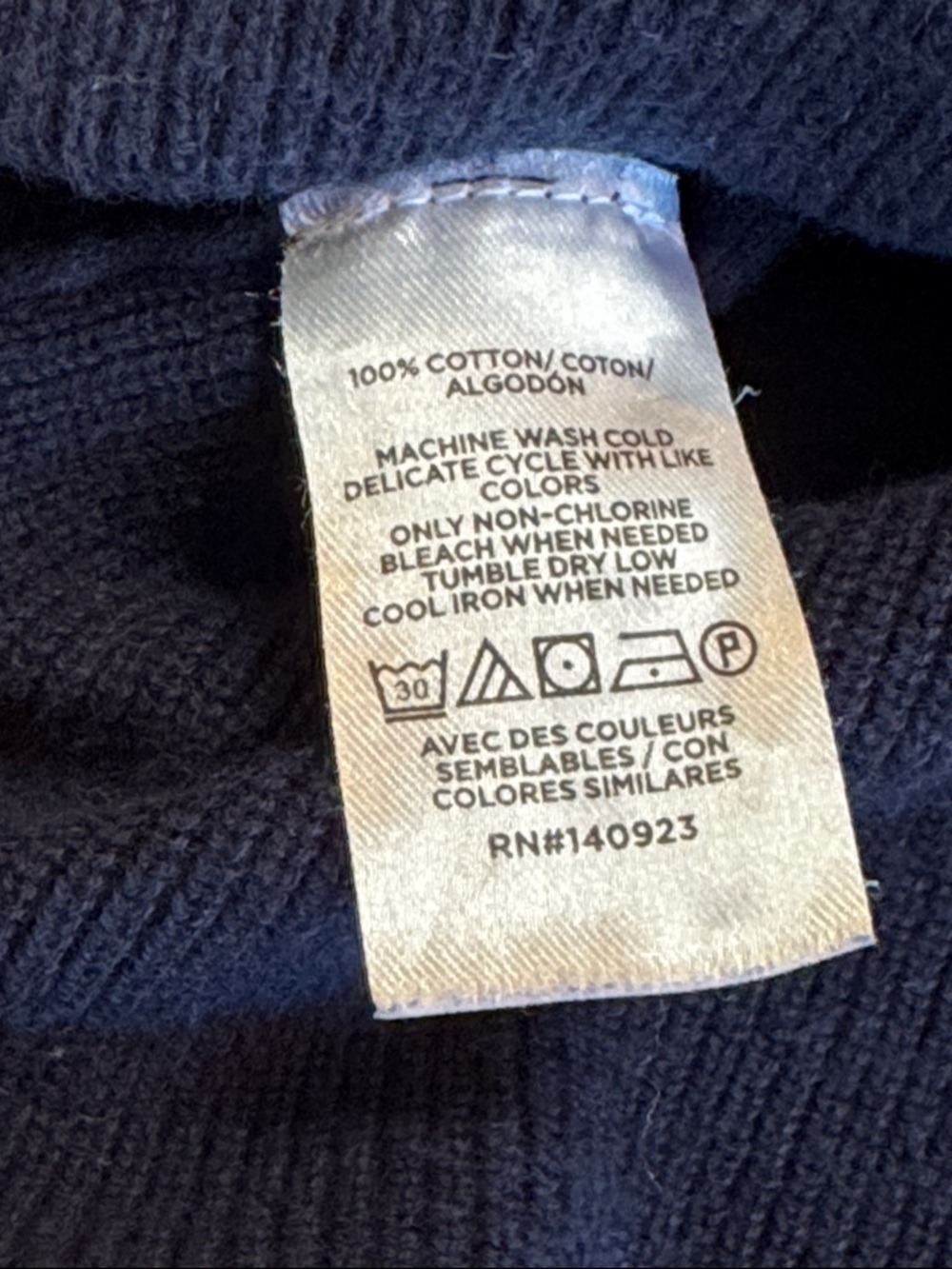 LOFT Navy Short Sleeve Knit Navy Top, size medium - Picture 8 of 8